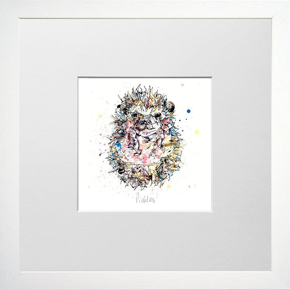 Print Open Edition Animals - Pickles-12 x 12-Small Flat White Frame