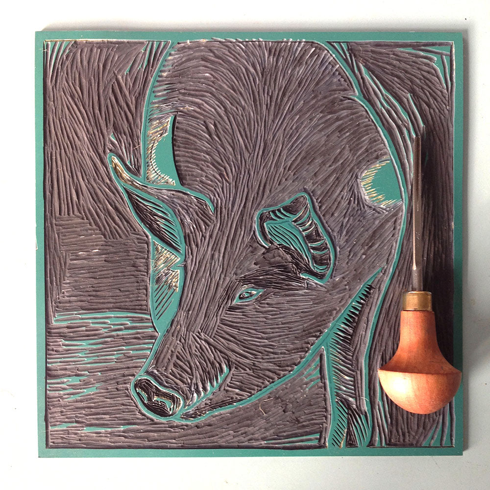 Lino Print - Gloucester Old Spot