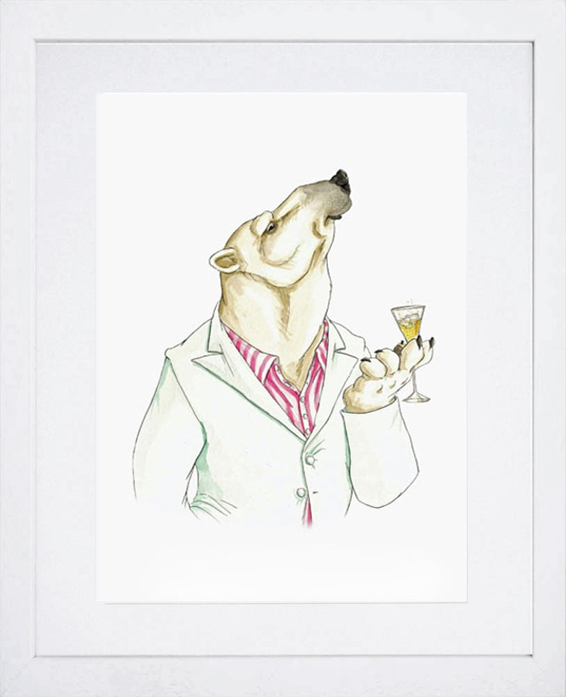Animals - Polar Bear Frame White