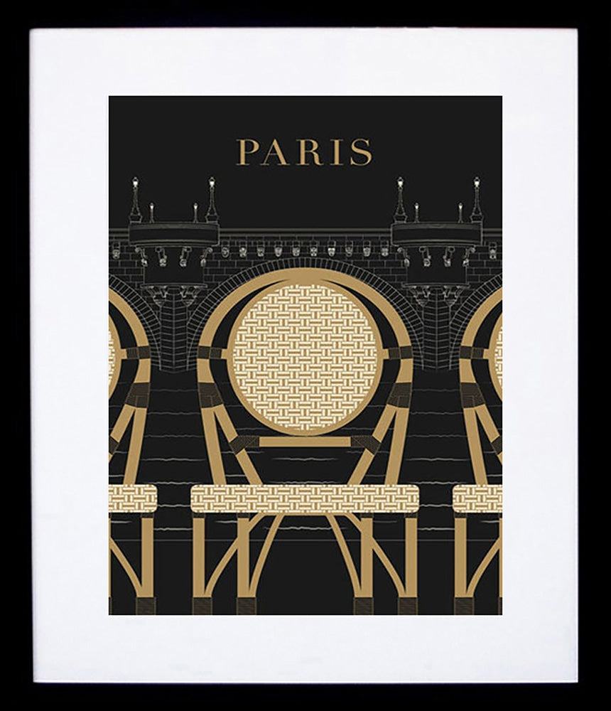 Paris Illustrations - Pont Neuf Framed