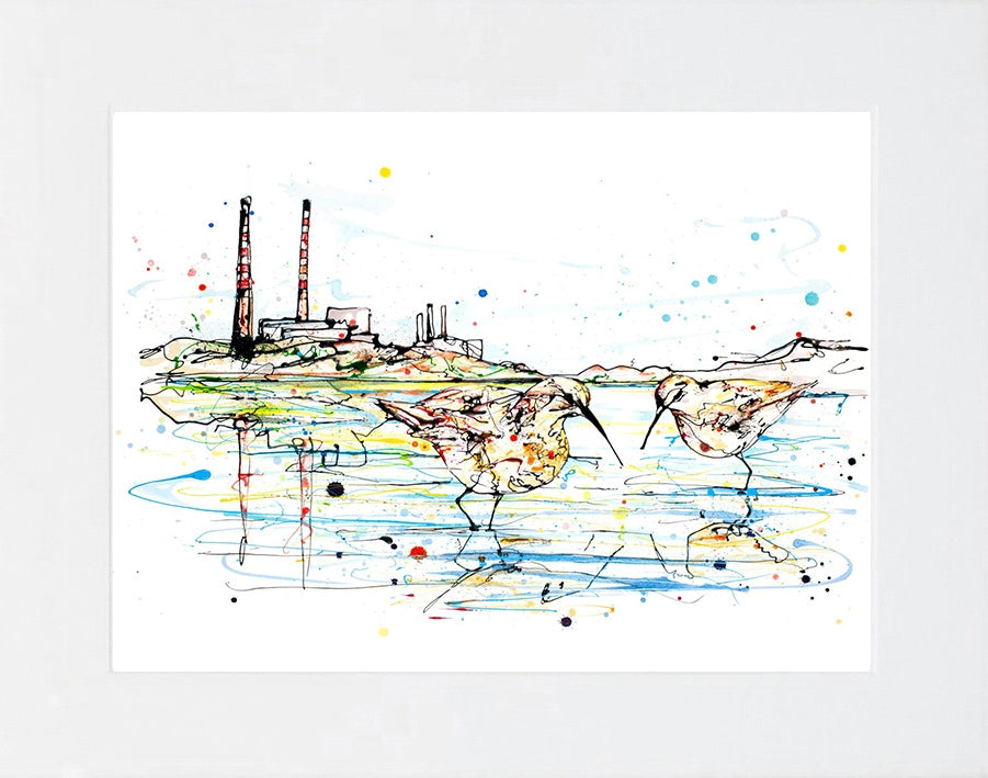 Print Ltd Edition Landscapes - Dublin Poolbeg Chimneys Unframed