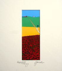 Poppies In Tuscany Unframed