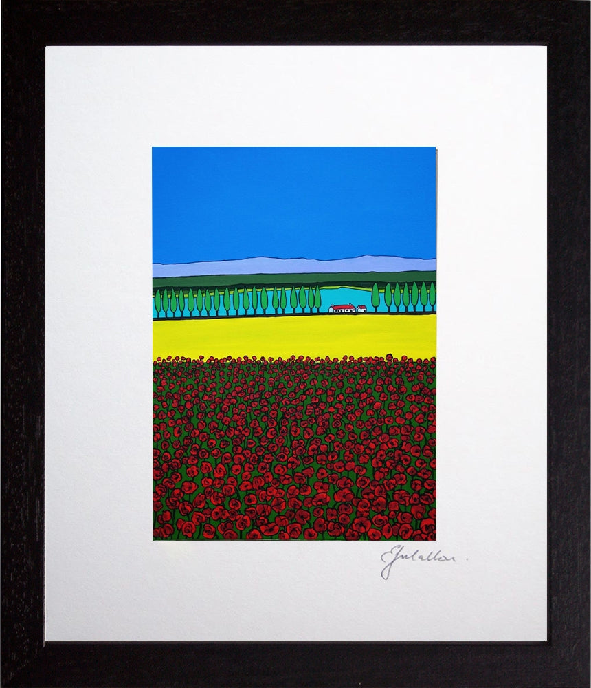 Poppy Field Black Frame