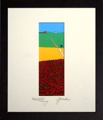 Poppies In Tuscany Black Frame