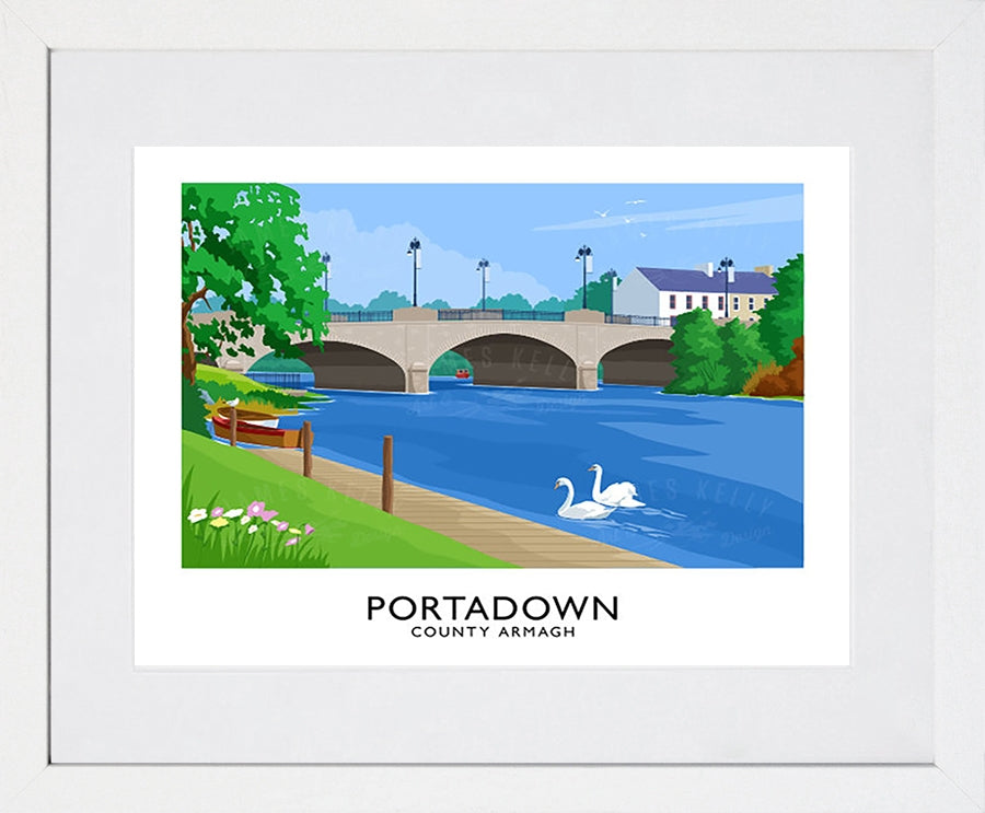 Co Armagh - Portadown-30 x 40-White Box Frame (With Mount)