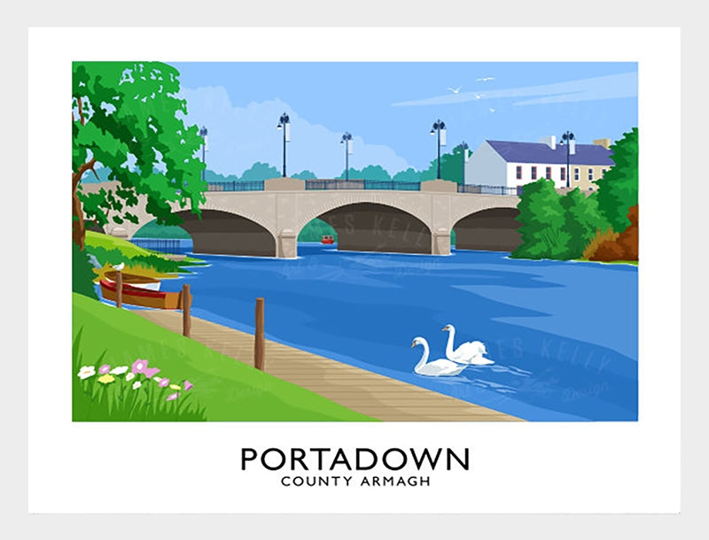 Co Armagh - Portadown-50 x 70-White Box Frame (No Mount)