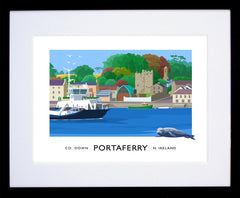 Co Down - Portaferry Ferry Frame Black 40x30 With Mount