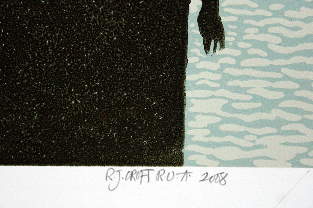 Linocut Print - Portaferry Ferry 2008