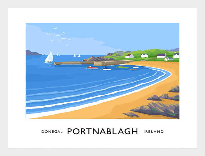 Co Donegal - Portnablagh Frame White 40x30 No Mount