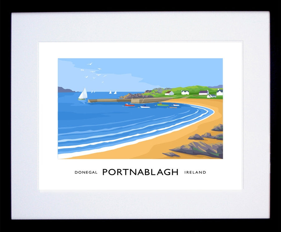 Co Donegal - Portnablagh Frame Black 40x30 With Mount