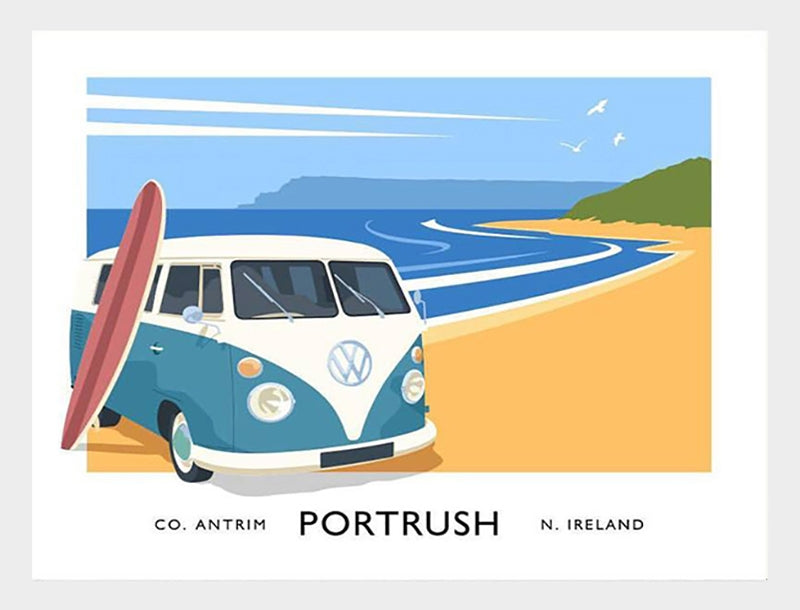 Co Antrim - Portrush Frame White 70x50