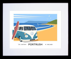 Co Antrim - Portrush Frame Black 40x30 withmount