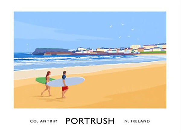 Co Antrim - Portrush West Strand-40 x 30-Unframed