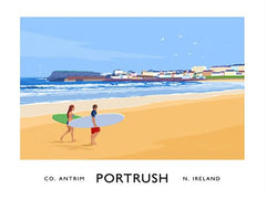 Co Antrim - Portrush West Strand-70 x 50-Unframed