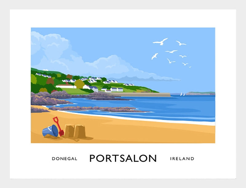 Co Donegal - Portsalon Frame White 70x50