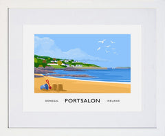 Co Donegal - Portsalon Frame White 40x30 With Mount