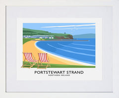 Co Derry - Portstewart Strand-40 x 30-White Box Frame (With Mount)
