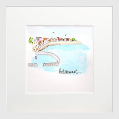 Portstewart Small Flat White Frame