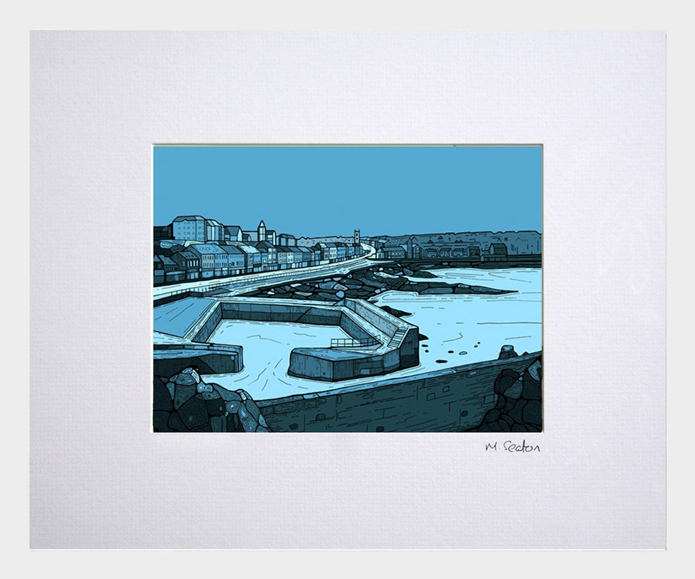 Series 1 - Portstewart-16 x 11.5-Small Flat White Frame