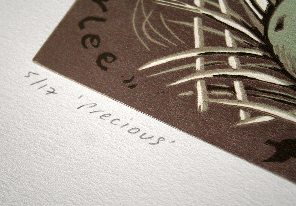 Lino Print - Precious