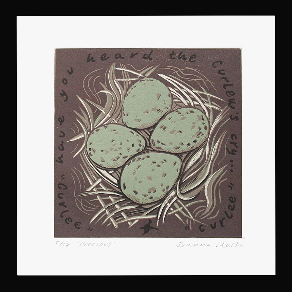 Lino Print - Precious Black Frame