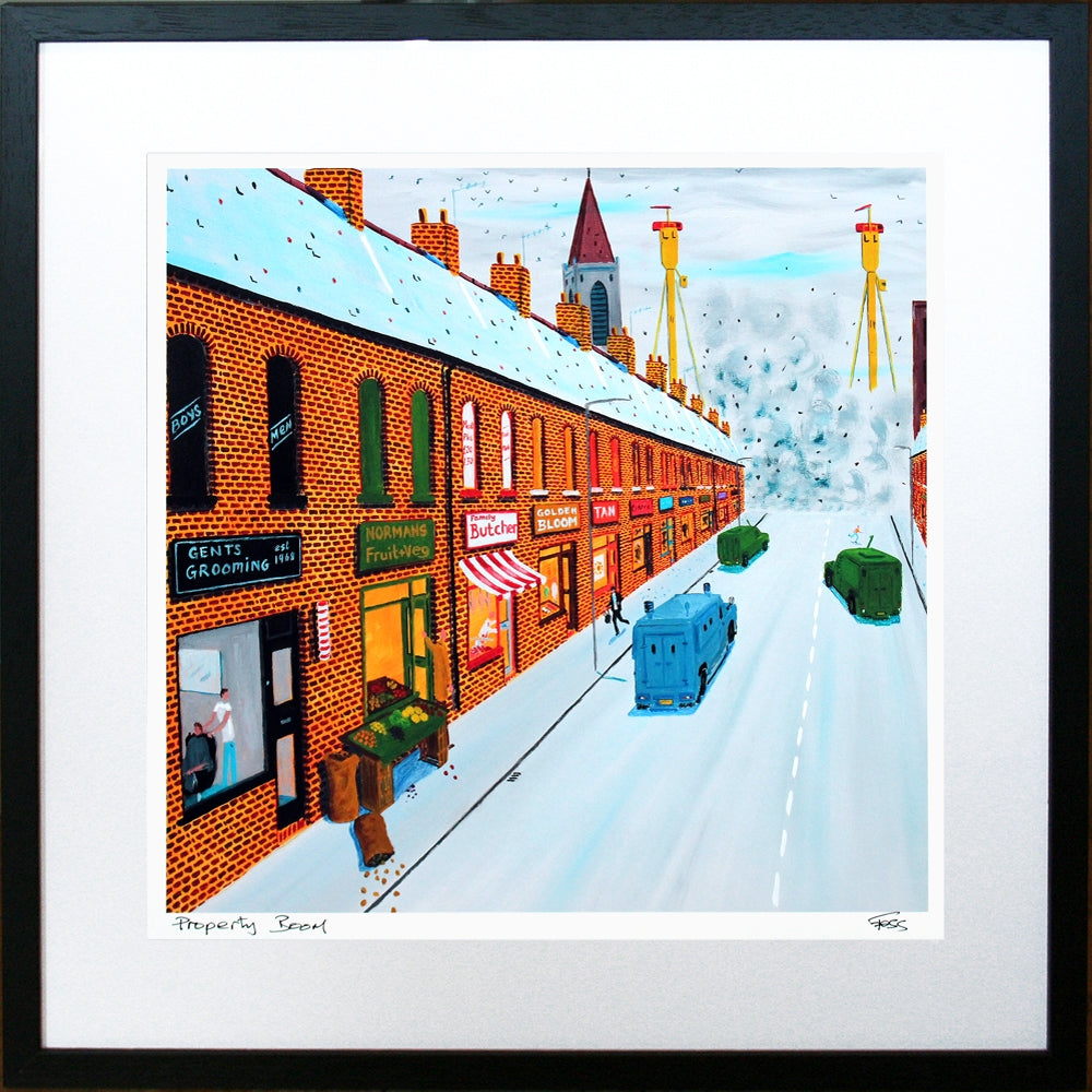 Print - Property Boom 40 x 40 Framed