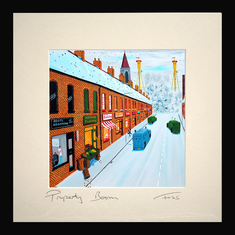 Print - Property Boom 15 x 15 Framed