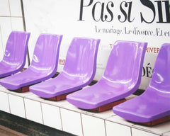 Paris In Purple - Metro Seats Unframed
