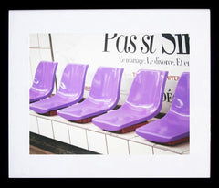 Paris In Purple - Metro Seats Framed