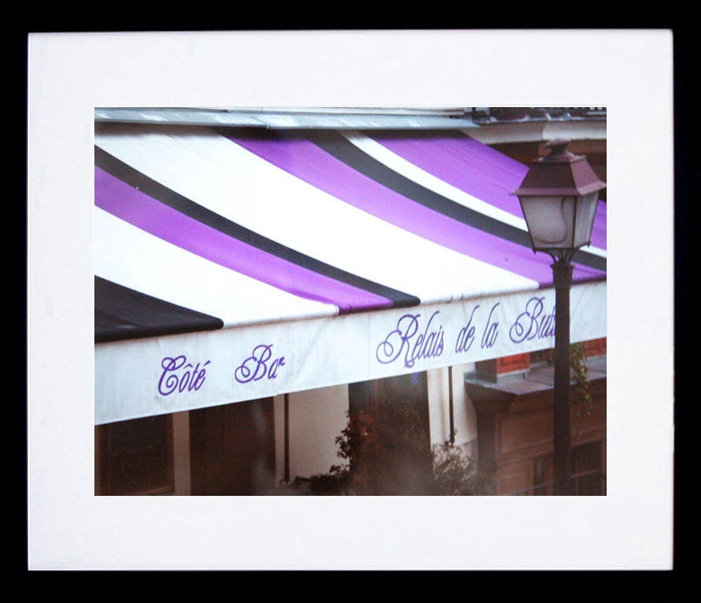 Paris In Purple - Shop Awning Framed