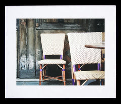 Paris In Purple - Table And Chairs Framed