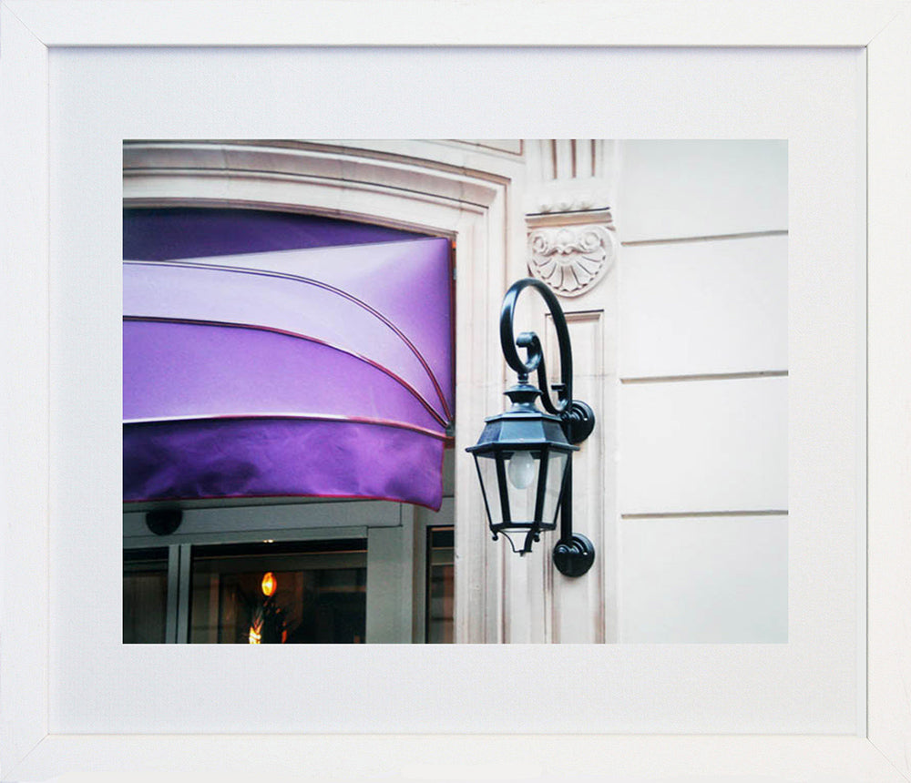 Paris In Purple - Wall Light Frame White