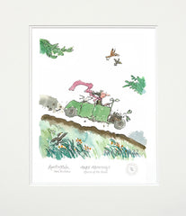 Quentin Blake 90th Birthday - Mrs Armitage Queen of the Road - Unframed