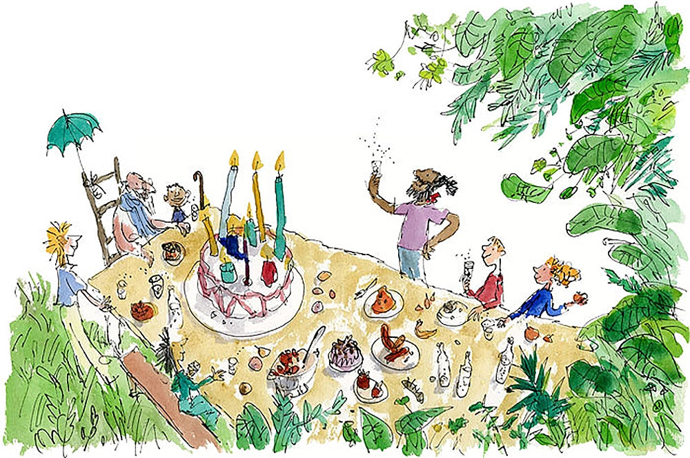 Quentin Blake 90th Birthday - Mr Filkins in the Desert
