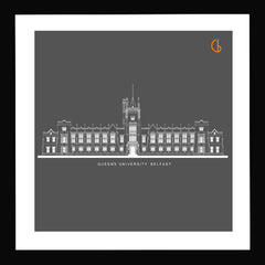 Queen's University Belfast 29x29 Black frame