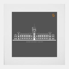 Belfast Queen's University-29 x 29-White Box Frame