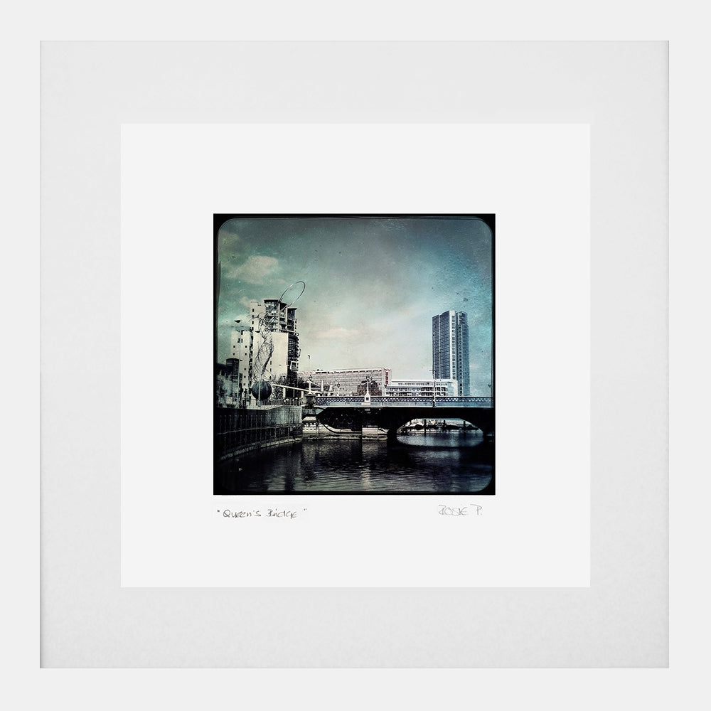 Belfast - Queen's Bridge-Available In One Size Only-White Box Frame (With Mount)
