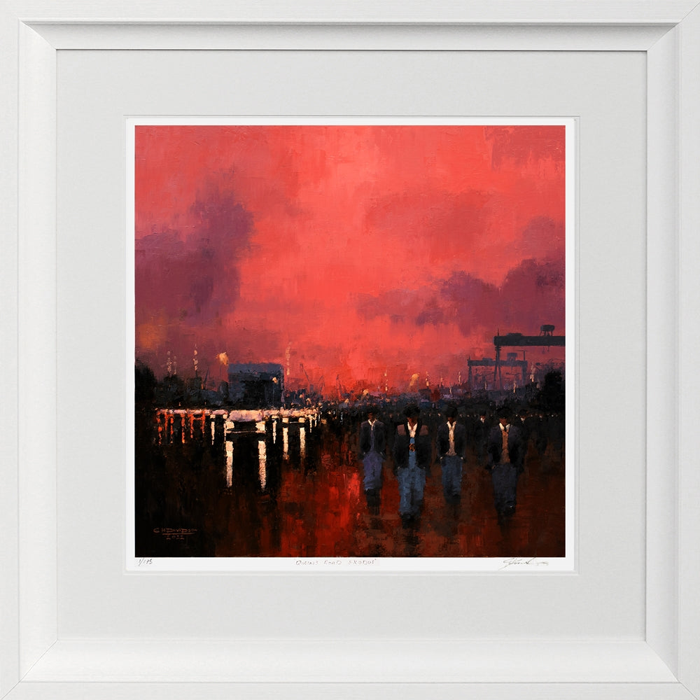 Print - Queens Road, Exodus-56 x 56-Chunky White Frame