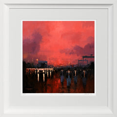 Print - Queens Road, Exodus-56 x 56-Chunky White Frame