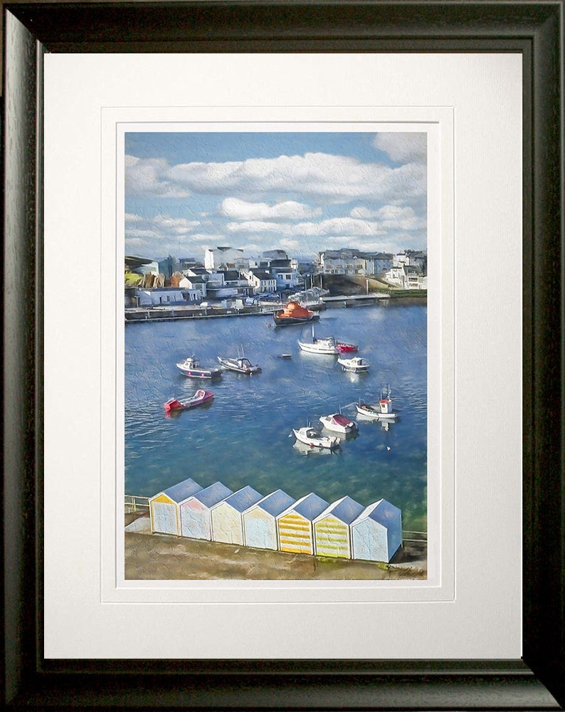 Co Antrim - Quiet Day Portrush Frame Black Moulded 60x47.5