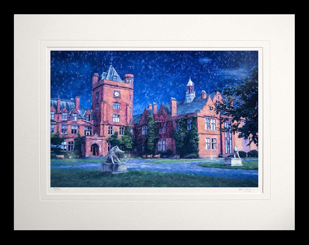 Belfast - Quiet Evening Campbell College-60 x 47.5-Flat Black Frame