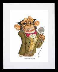 Animals - Chimp (Shakespeare Quote) Black Frame