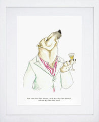 Animals - Polar Bear Shakespeare Quote Frame White