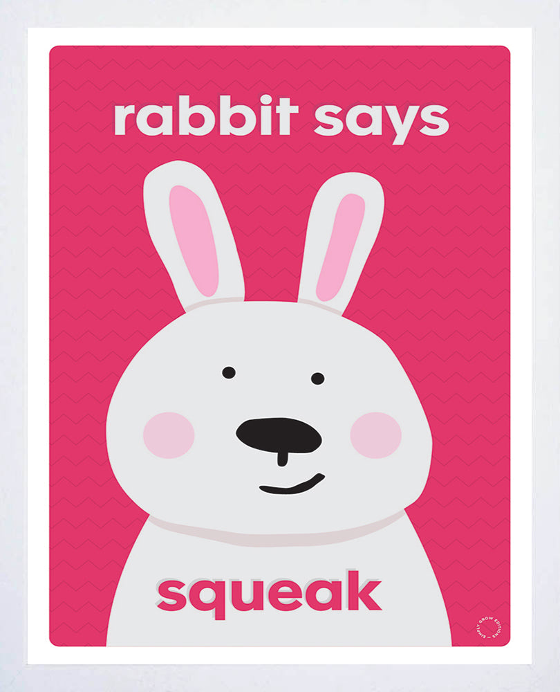 Rabbit Says White Frame