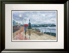 Co Derry - Rain Series - A Moment of Reflection, Portstewart - Black Scoop Frame
