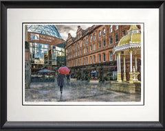 Belfast - Rain Series - Rainy Day-76 x 59-Black Bevelled Frame