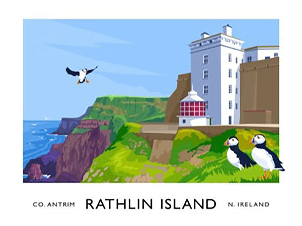 Co Antrim - Rathlin West Lighthouse-70 x 50-Unframed