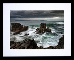 Co. Antrim - Rathlin From Ballycastle Rocks Black Frame