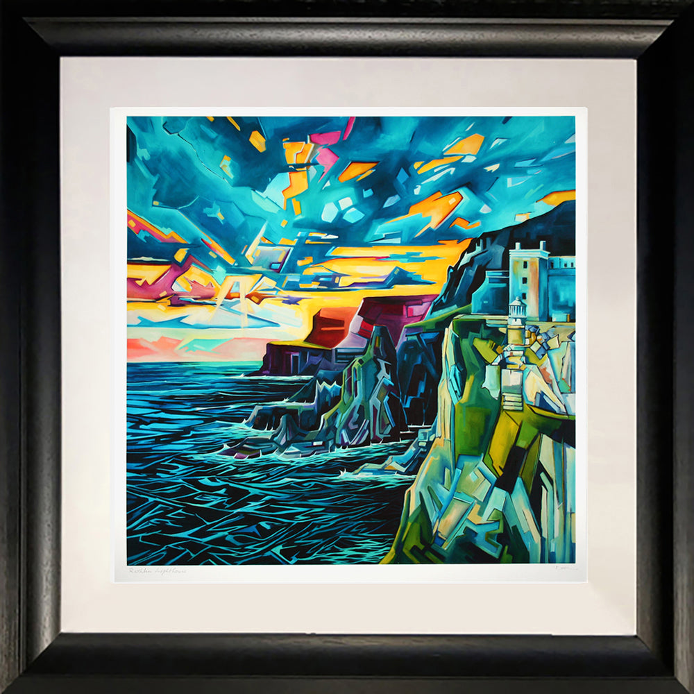 Print - Rathlin Lighthouse Chunky Black Frame Click & Collect