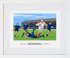 Sport - Ravenhill Belfast Frame White 40x30 With Mount